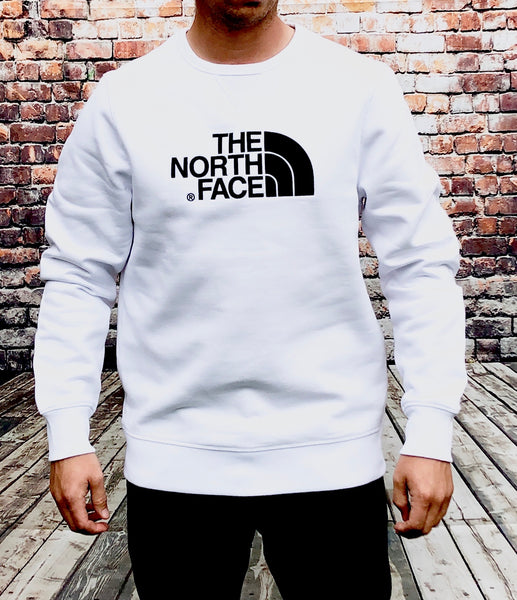 north face white sweater