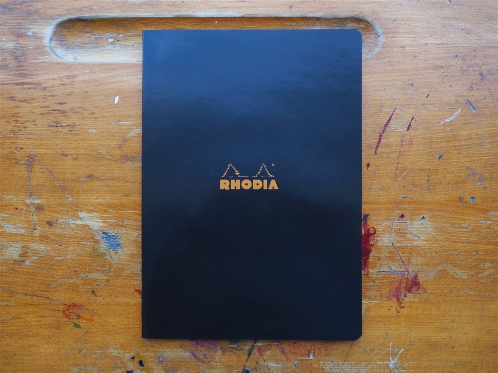 Rhodia Side-Stapled Notebook - Lined - Black (A5) – Wonder Pens