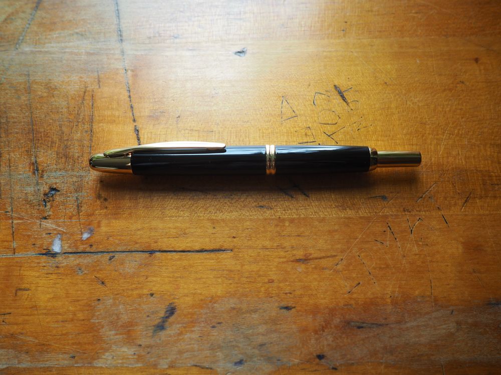 Pilot Vanishing Point Fountain Pen - Black with Rhodium Trim