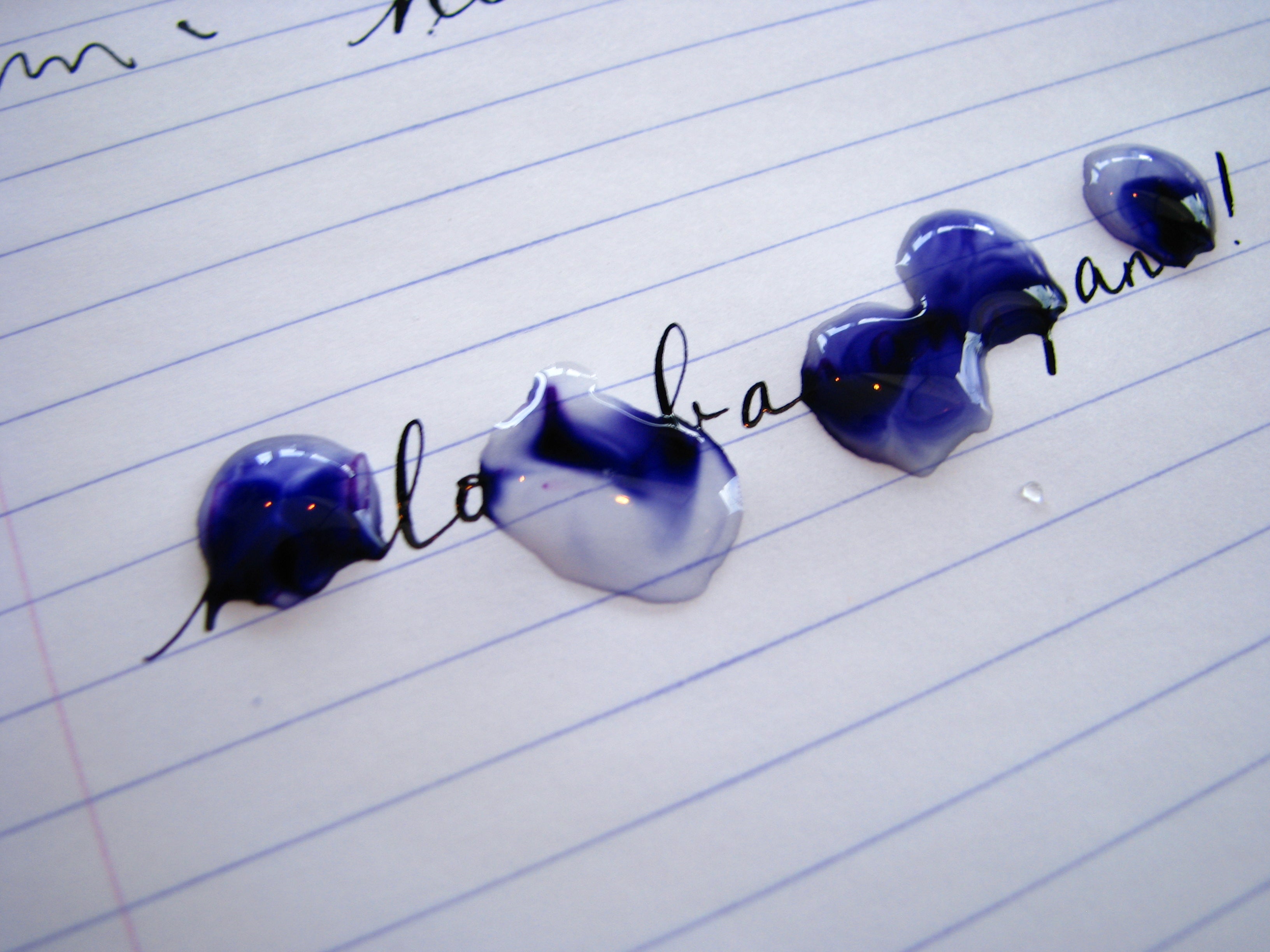 Ink: Water-Resistant ain't Waterproof – Writing