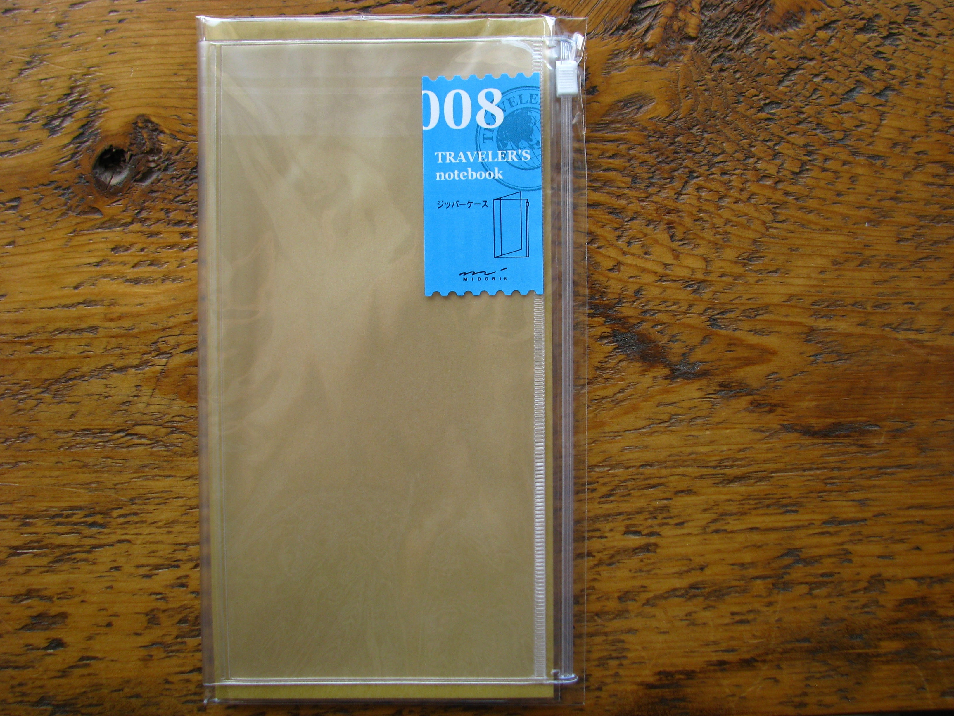 Midori Plastic Zipper Pouch for Regular Size Traveler's Notebook 008
