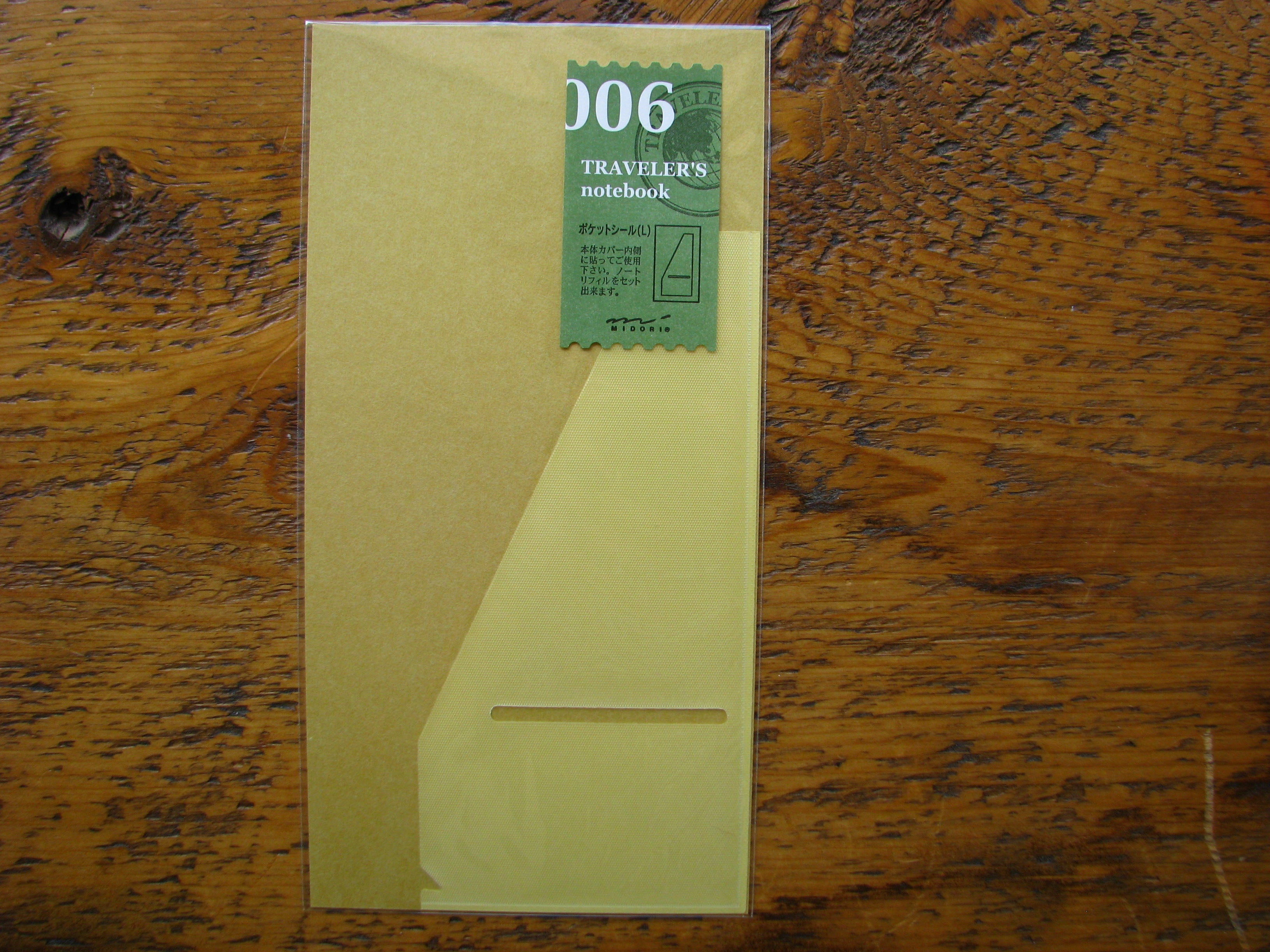 Midori Large Pocket Sticker for Regular Size Traveler's Notebook 006