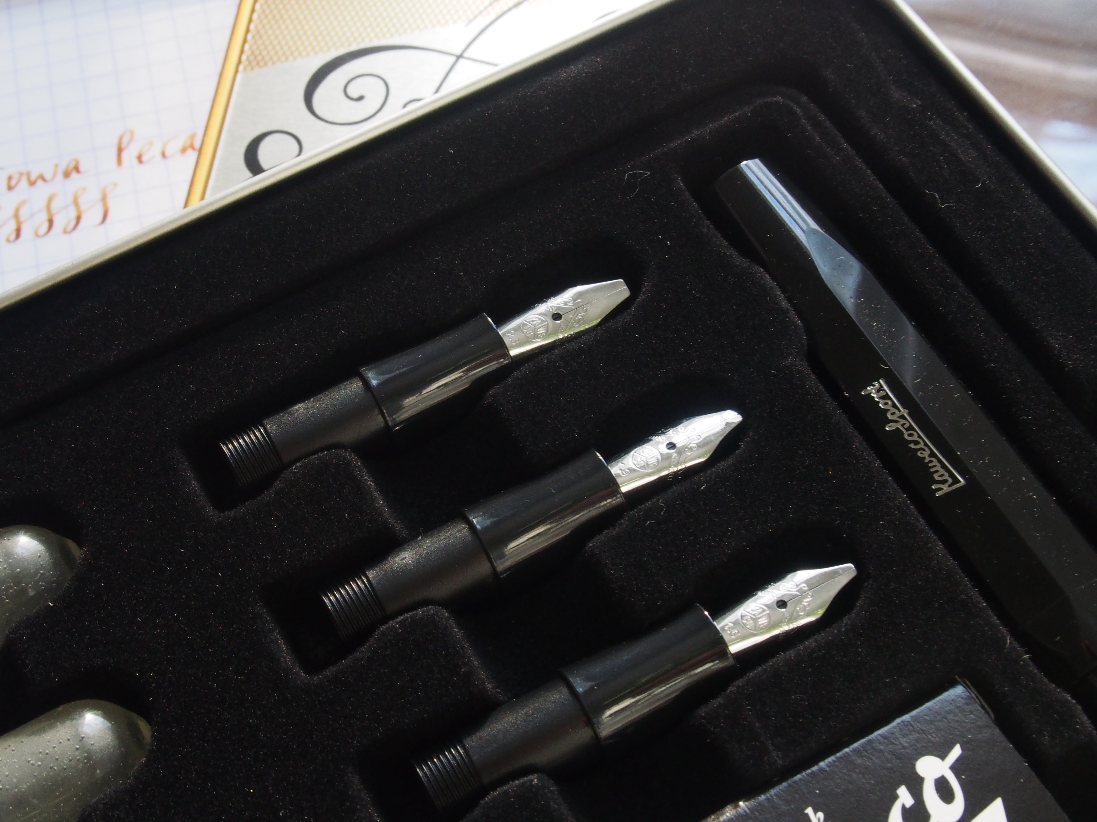 Kaweco Calligraphy Set - Black - Nib Sizes 1.1, 1.5, 1.9, 2.3 - Goldspot  Pens