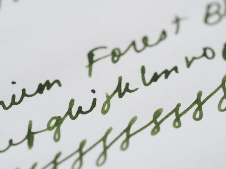 Platinum Classic Forest Black Writing Sample Wonder Pens Toronto Fountain Pens