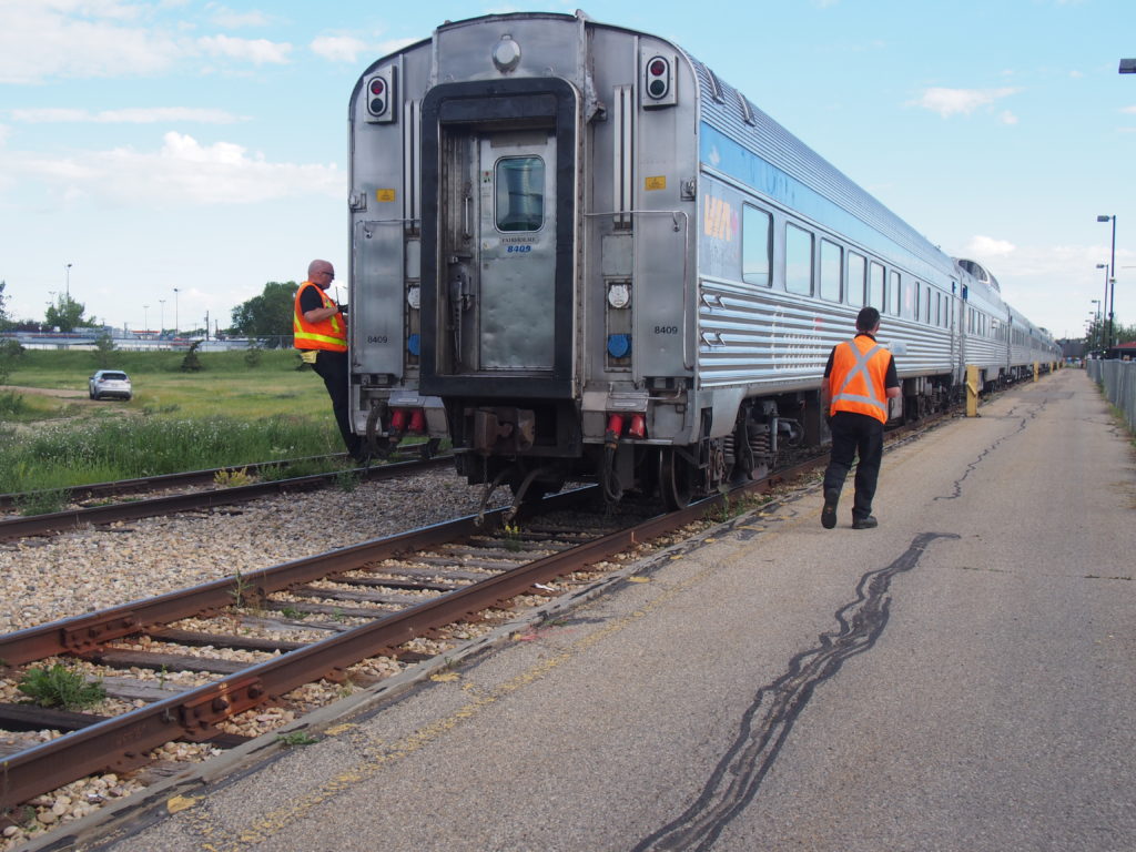 VIA Rail panoramic car in edmonton