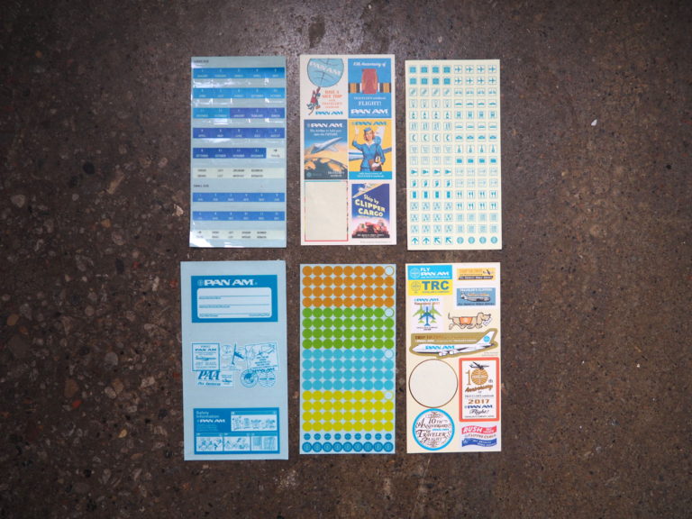 2017 Midori Traveler's Notebook Pan Am Stickers