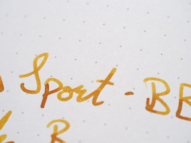 Noodler's Golden Brown Writing Sample