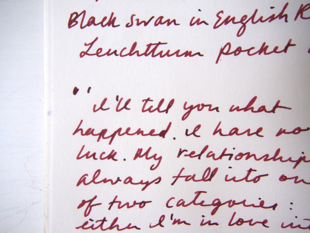 Noodler's Black Swan in English Roses Wonder Pens Fountain Pens Ink Review Toronto Canada Stationery