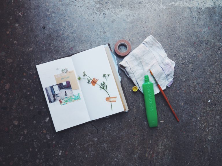 Olive Traveler's Notebook Art Journaling