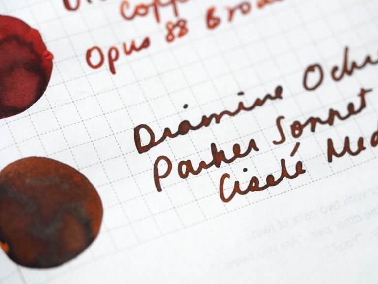 Diamine Ochre Writing Sample