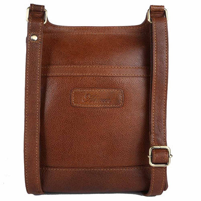 Ashwood Leather Small Travel Shoulder Bag in Cognac