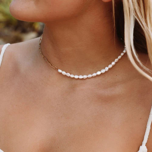 half-link-half-pearl-choker