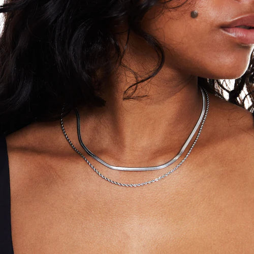 silver-layered-necklaces