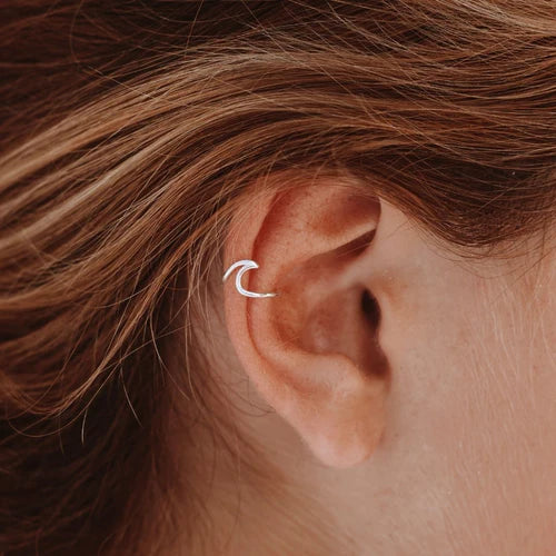 Wave cartilage earring on sale