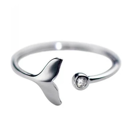 Sterling Silver Whale Tail Ring