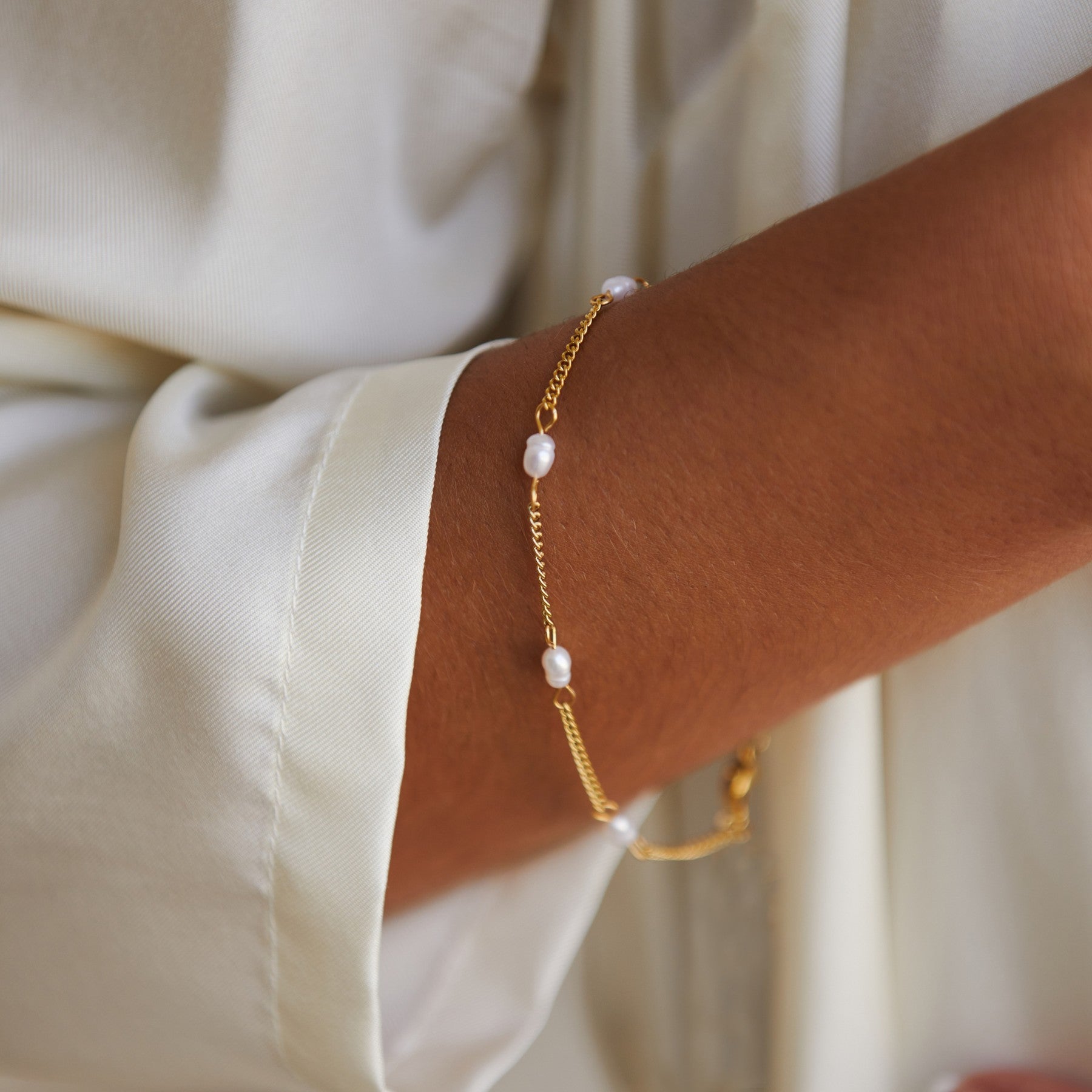 PAVOI Gold Tiny Pearl Bracelet curated on LTK