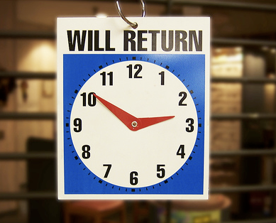 Will Return Sign