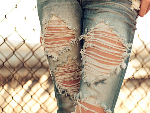 Ripped Jeans Casual Clothing