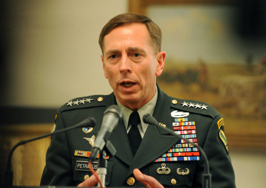 General Patreus Wearing Military Badges