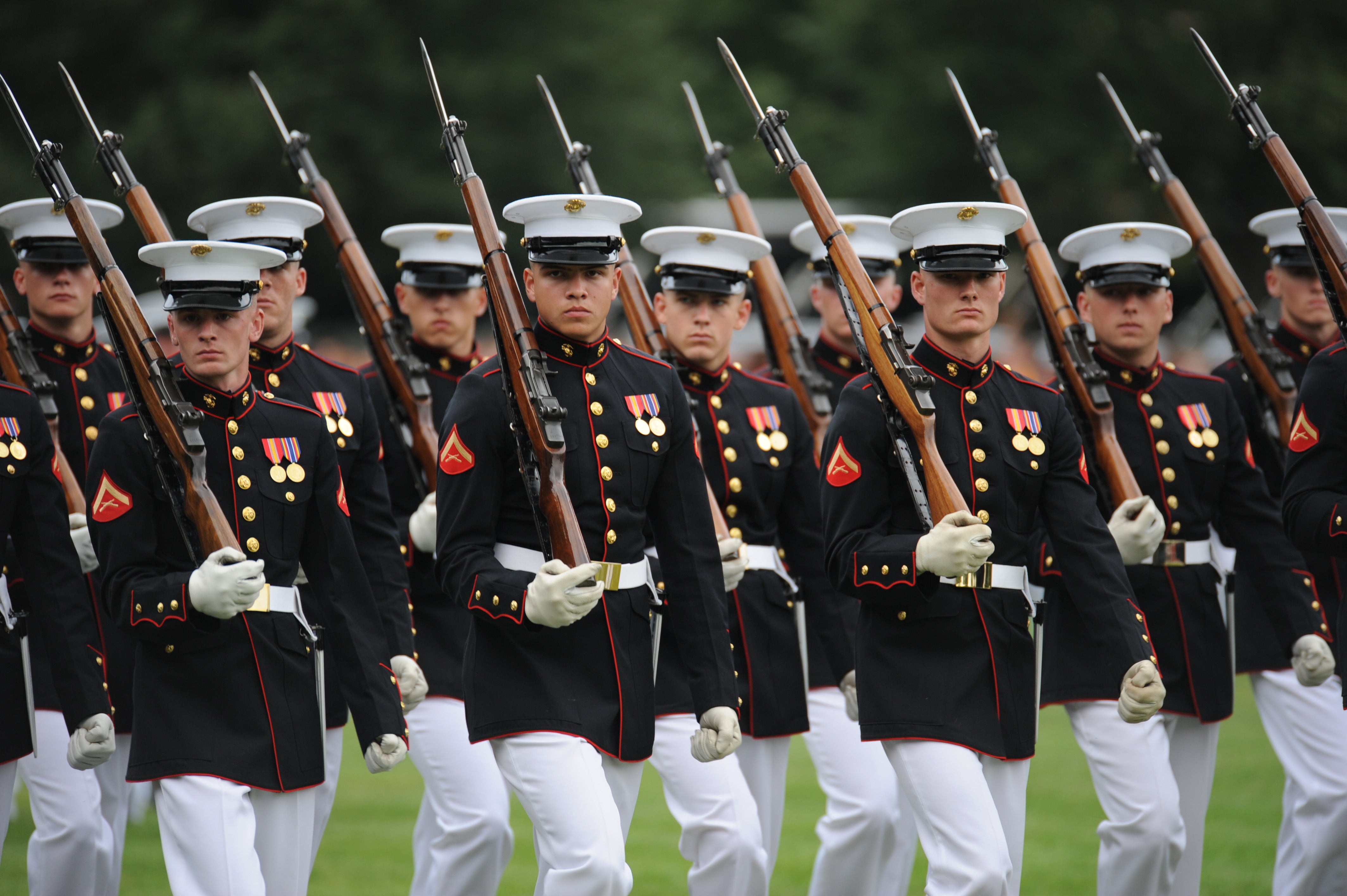 Marines in Dress Uniform