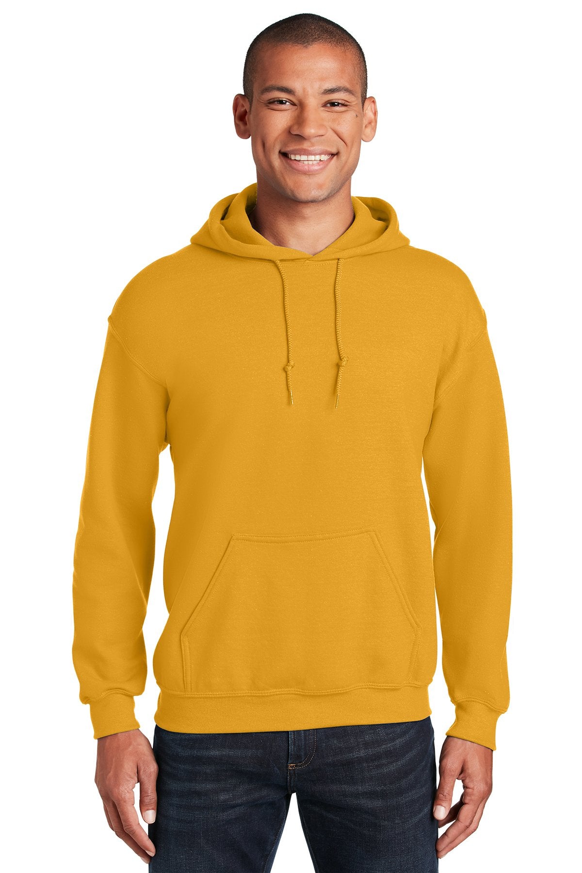 Branded Gildan Heavy Blend Hooded Sweatshirt 18500 Gold