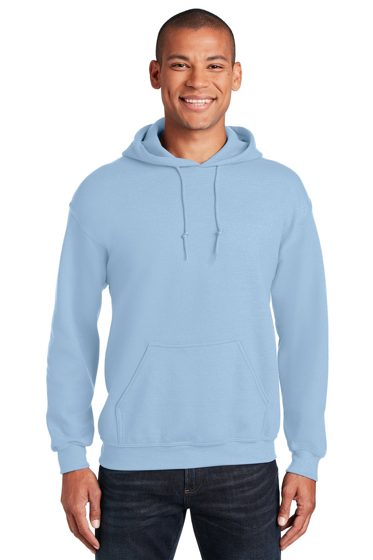 Branded Gildan Heavy Blend Hooded Sweatshirt 18500 Light Blue