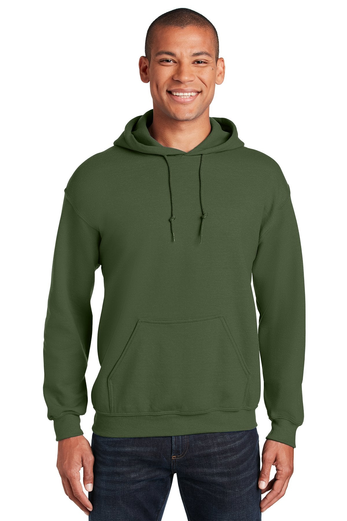 Custom Gildan Heavy Blend Hooded Sweatshirt 18500 Military Green