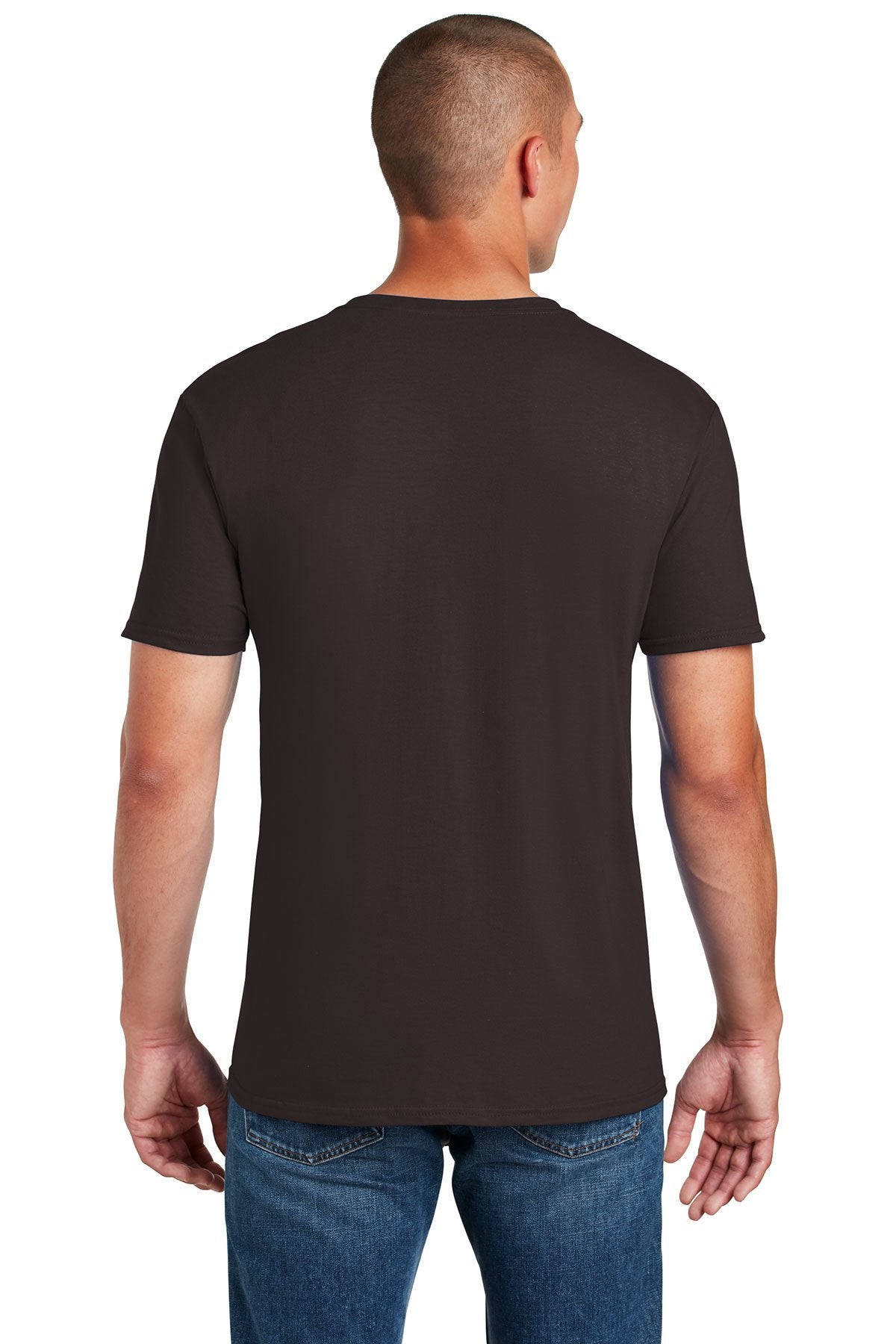 Gildan Softstyle T Shirt in Dark Chocolate, add a custom design