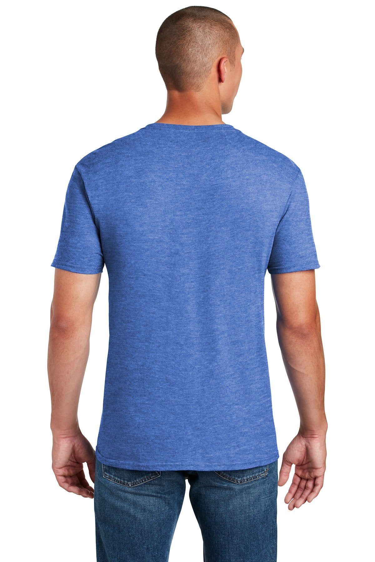 Gildan Softstyle T Shirt In Heather Royal Add A Custom Design 7903