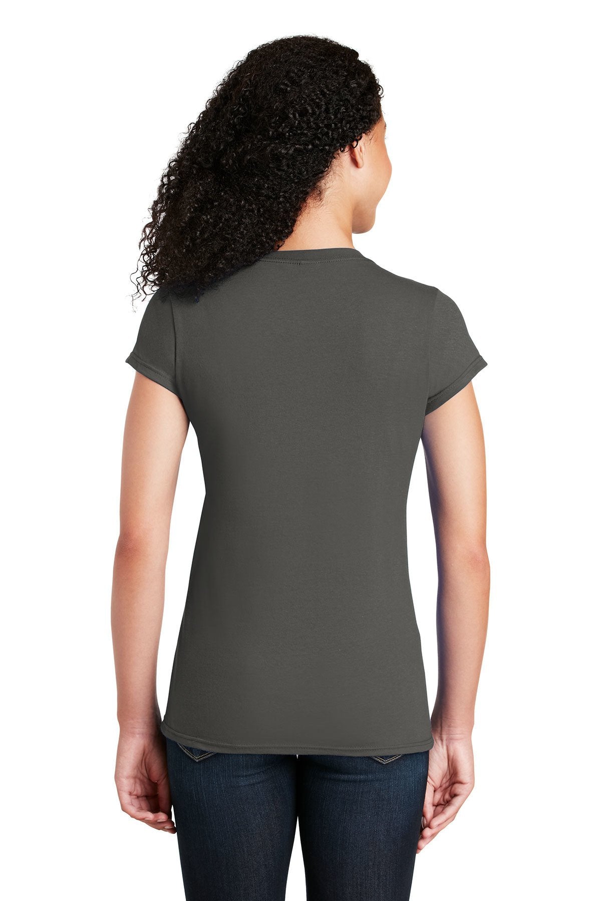 Download Gildan Softstyle Ladies T Shirt in Charcoal, add a custom ...