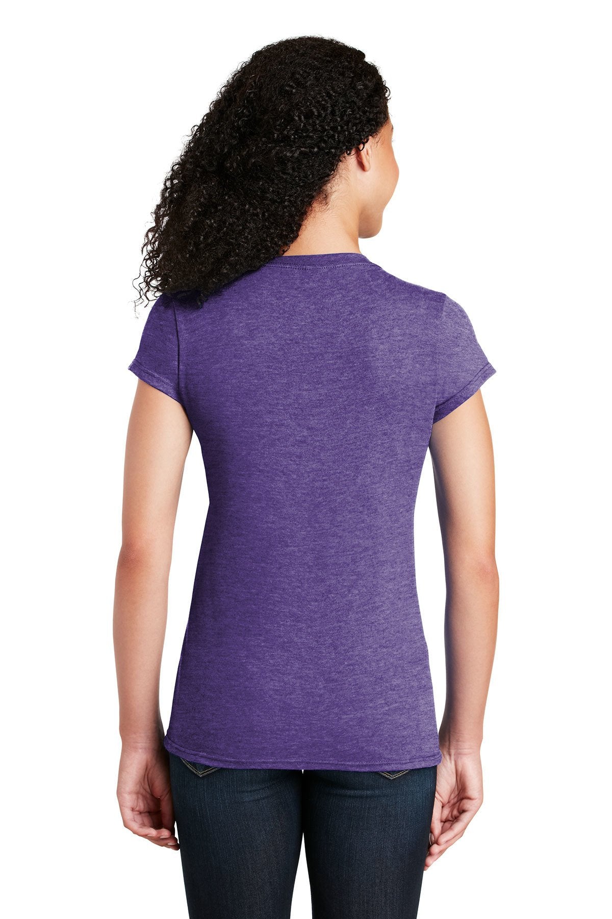 Branded Gildan Softstyle Ladies T Shirt 64000l Heather Purple Lead Apparel 1573