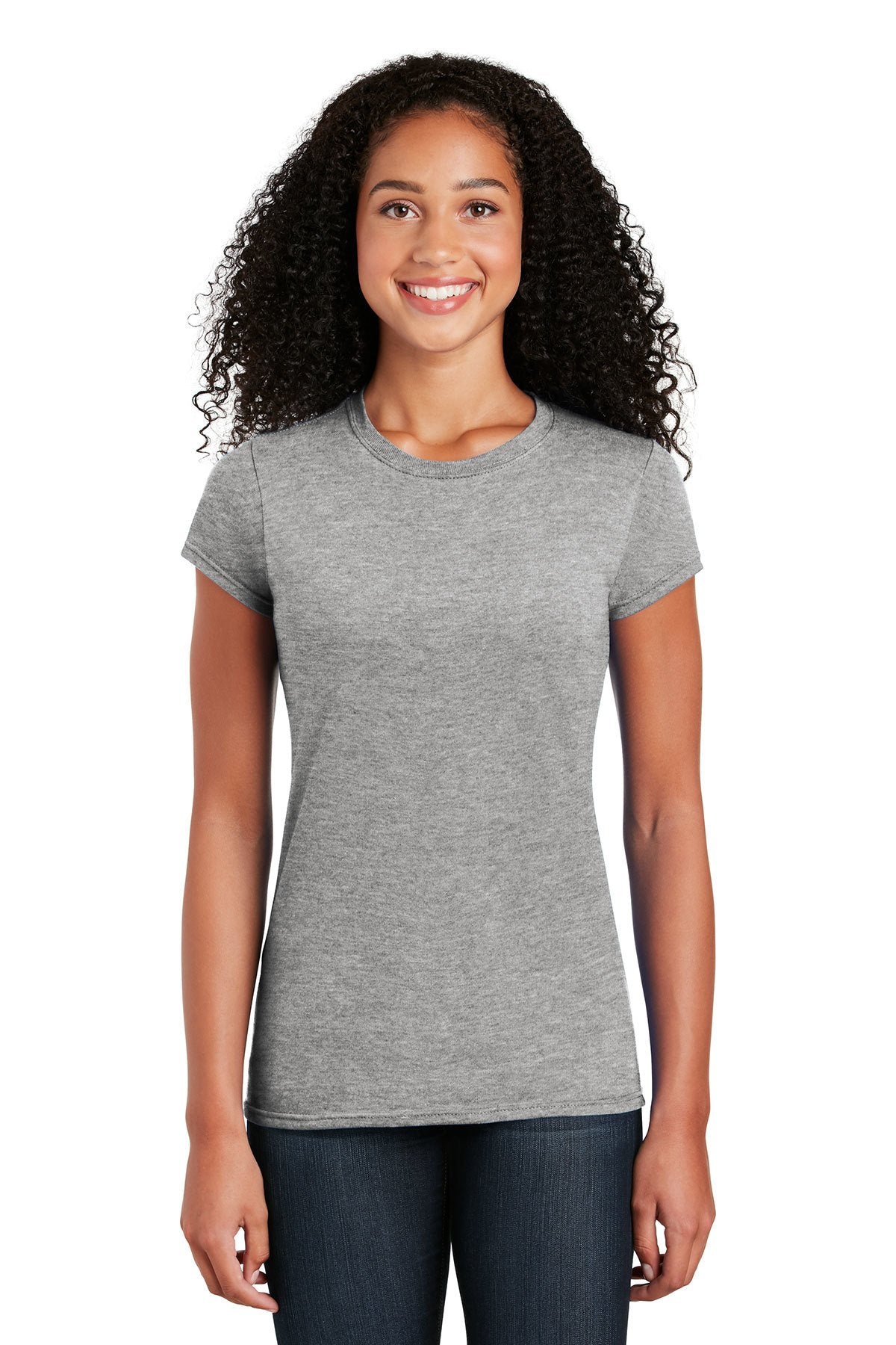 Custom Gildan Softstyle Ladies T Shirt 64000l Sport Grey Lead Apparel 7167