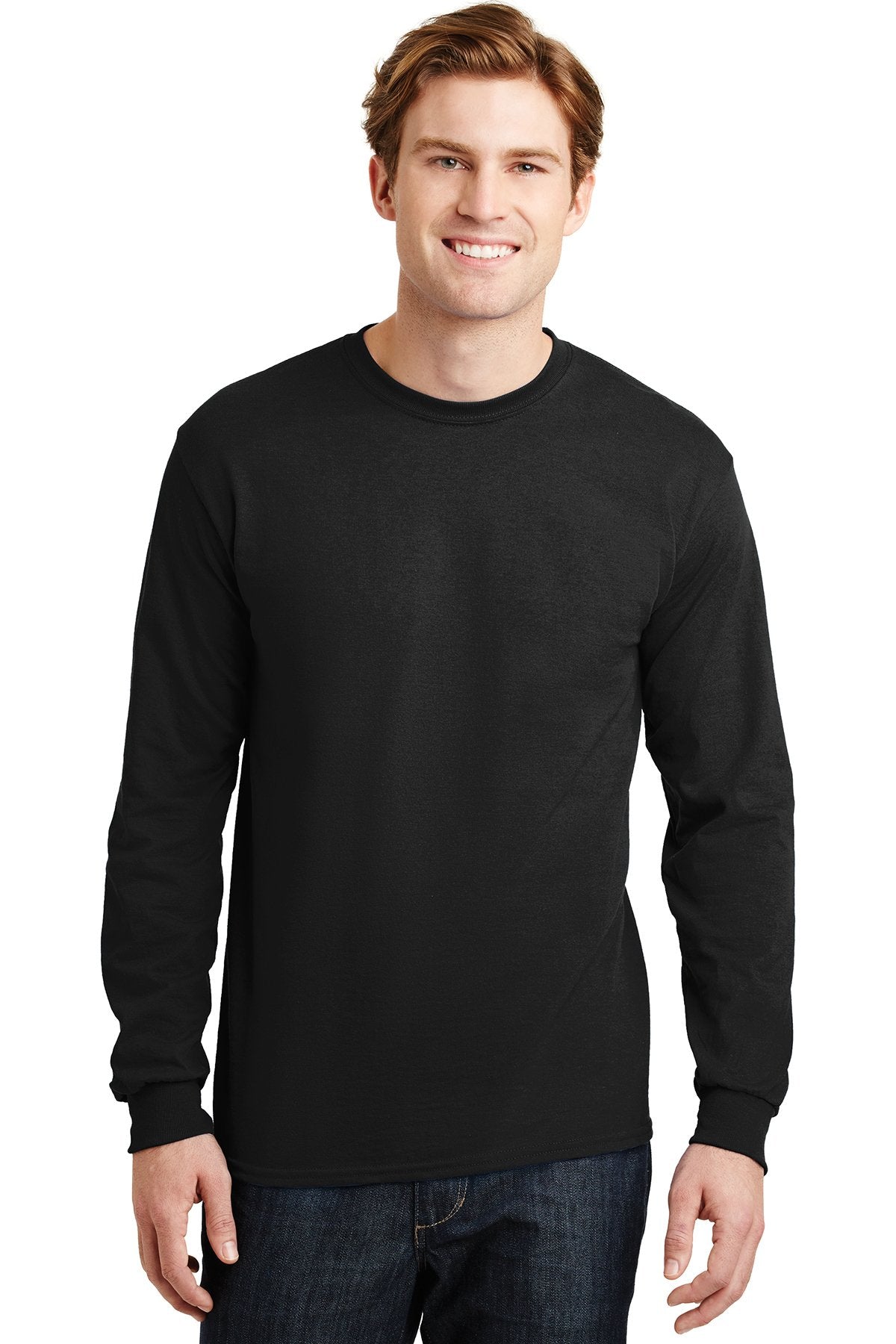 Gildan Dryblend Cotton Poly Long Sleeve T Shirt in Black, add a custom ...