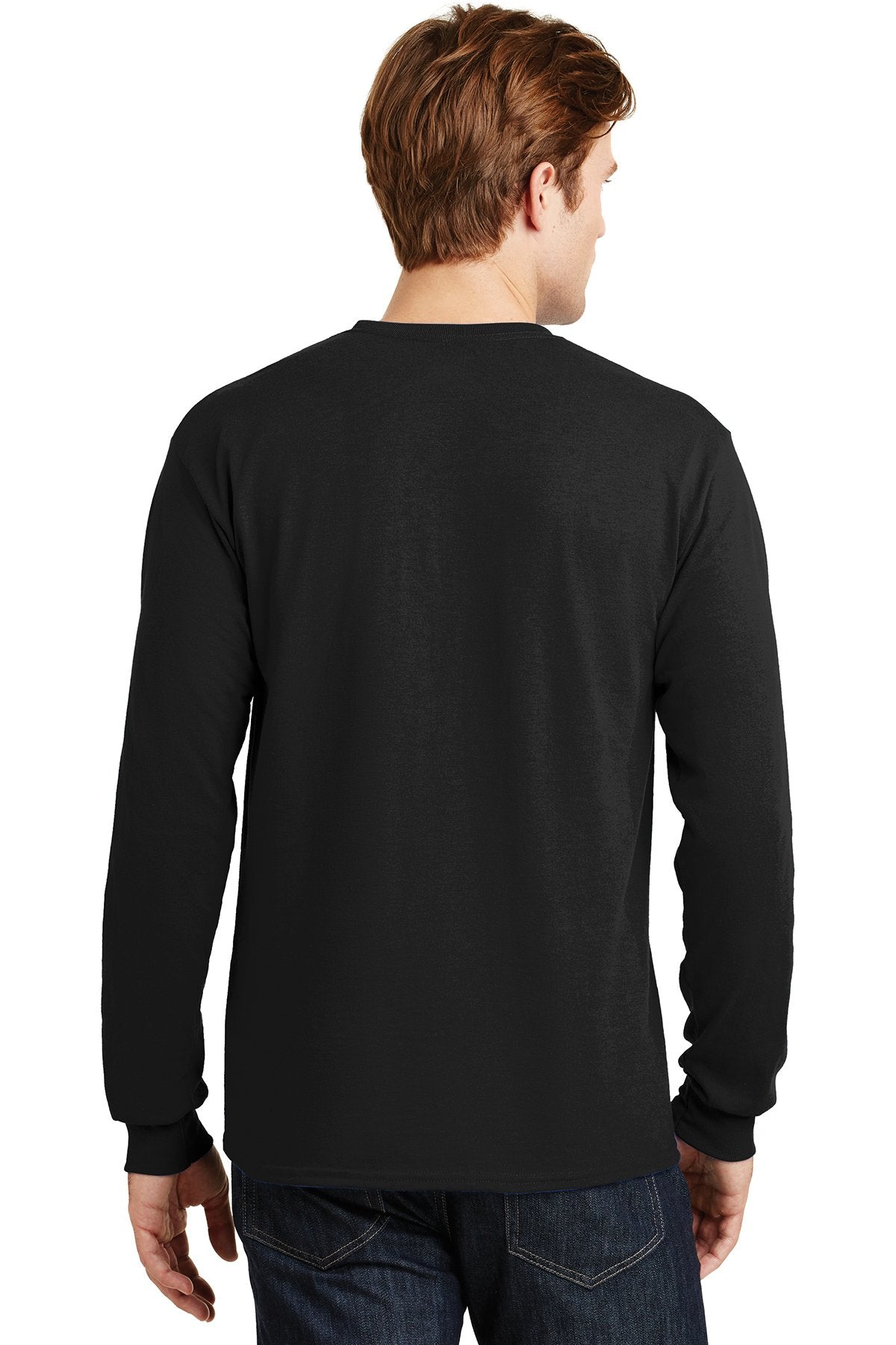 Gildan Dryblend Cotton Poly Long Sleeve T Shirt in Black, add a custom ...