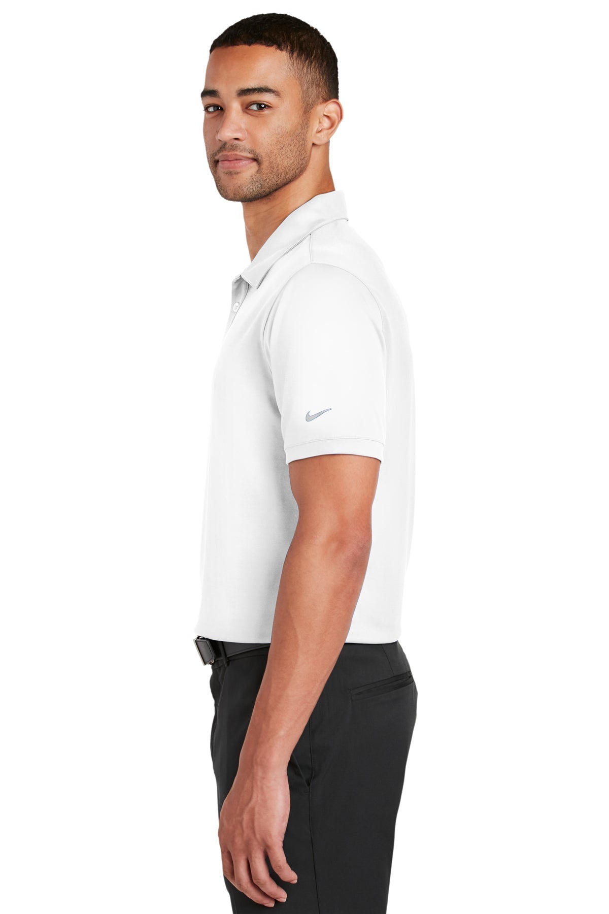 Branded Nike Dri-FIT Players Modern Fit Polo White