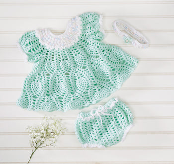 Bernat Crochet Summer Playtime Baby Romper Pattern