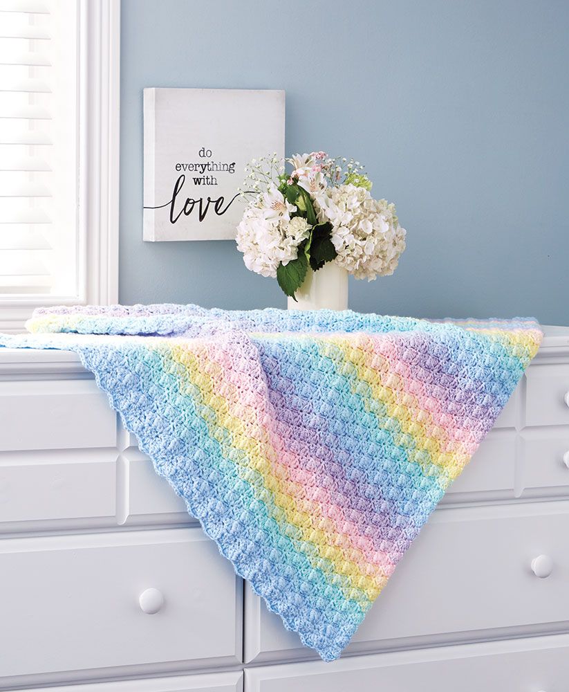 Bernat Mock Cable Crochet Blanket Pattern