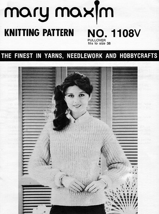 Ribboned Yoke Pullover Pattern – Mary Maxim Ltd