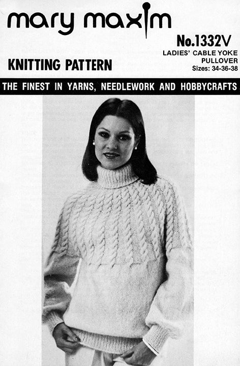 Ribboned Yoke Pullover Pattern – Mary Maxim Ltd