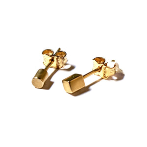 Stud Earrings Simple Base Gold