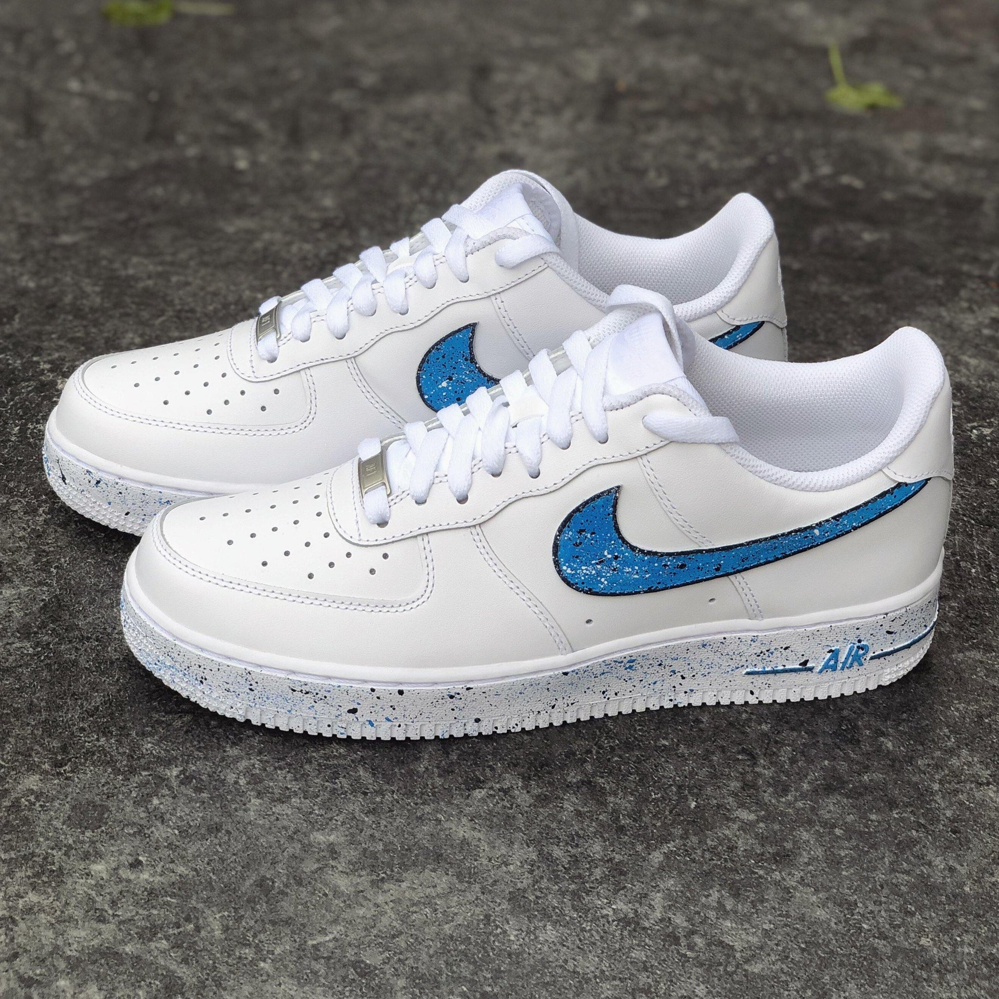 painted air force ones blue