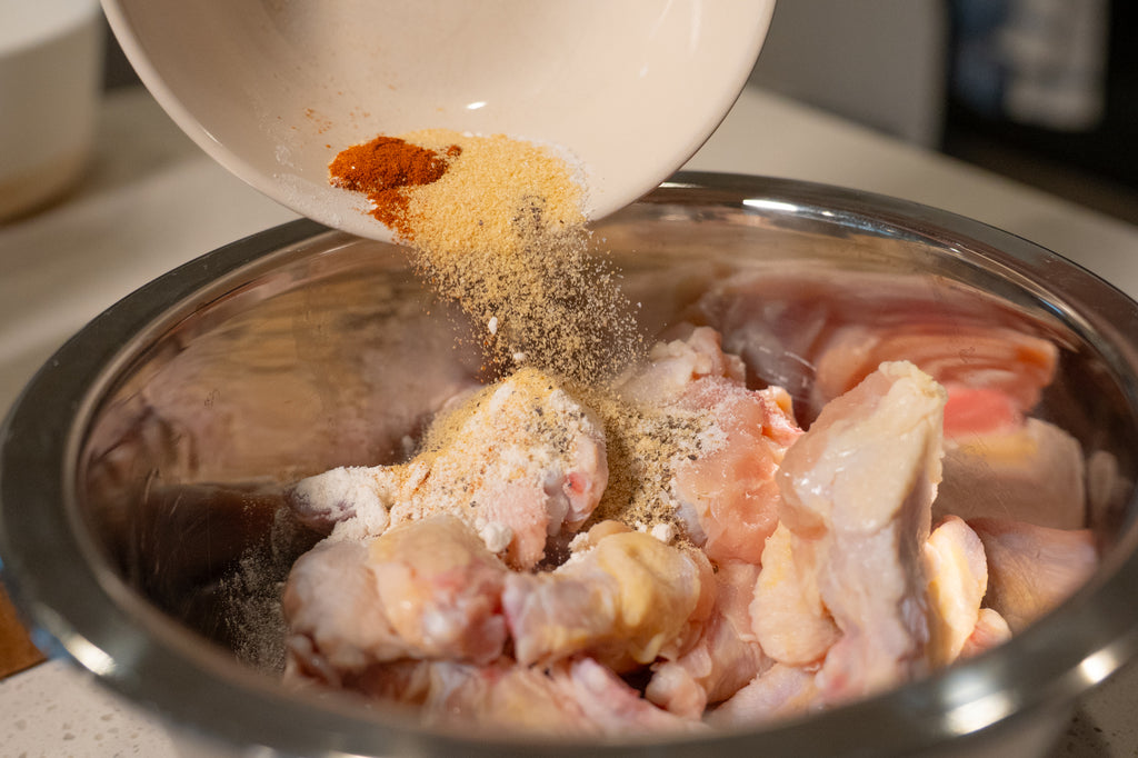 seasoning raw chicken wings