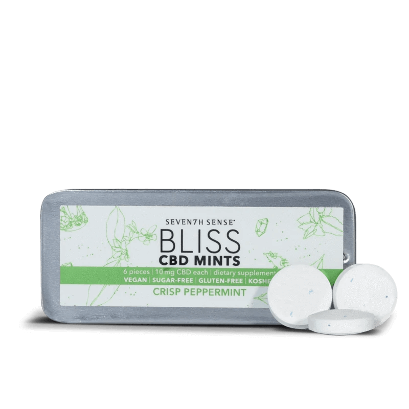 container of bliss cbd mints