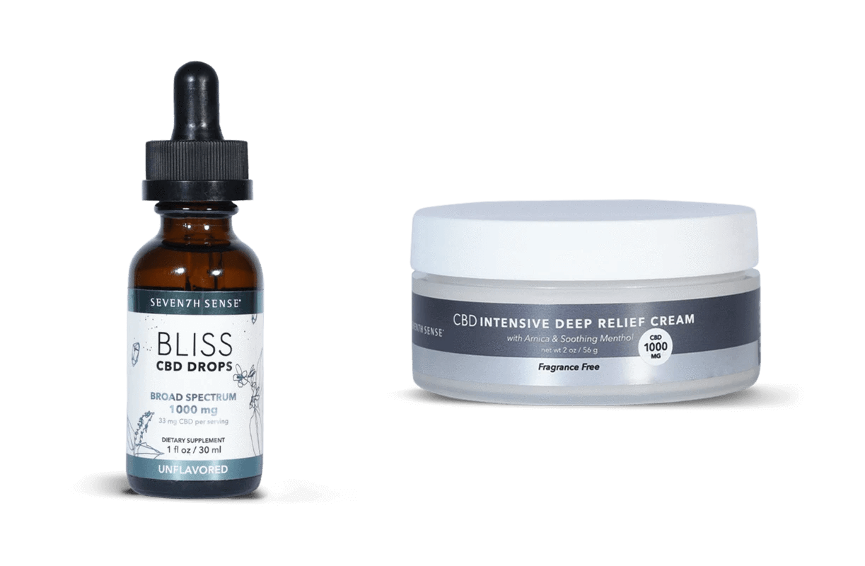 tincture bottle and intensive deep relief cream 