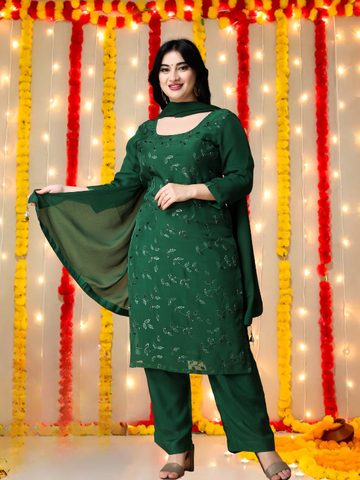 Diwali special look kurti with pant and dupatta