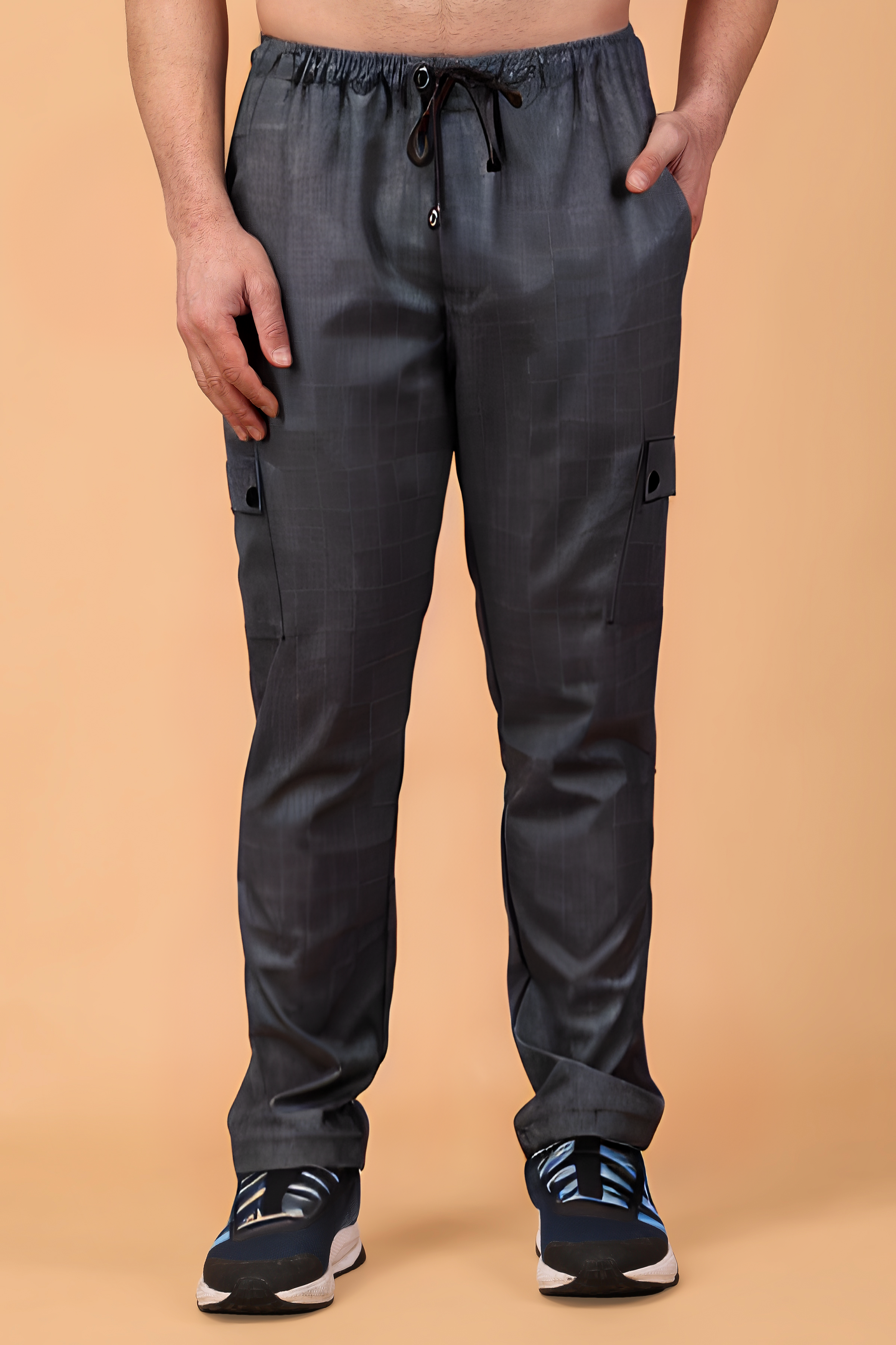 Poly Viscose 6 Pocket Oliver Textured Stretch Cargo Pants at best price in  Mumbai