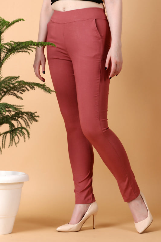 Buy Women's Stretch Fit Satin Leggings (wtldrtlsplmr1-XL_Maroon_XL) at