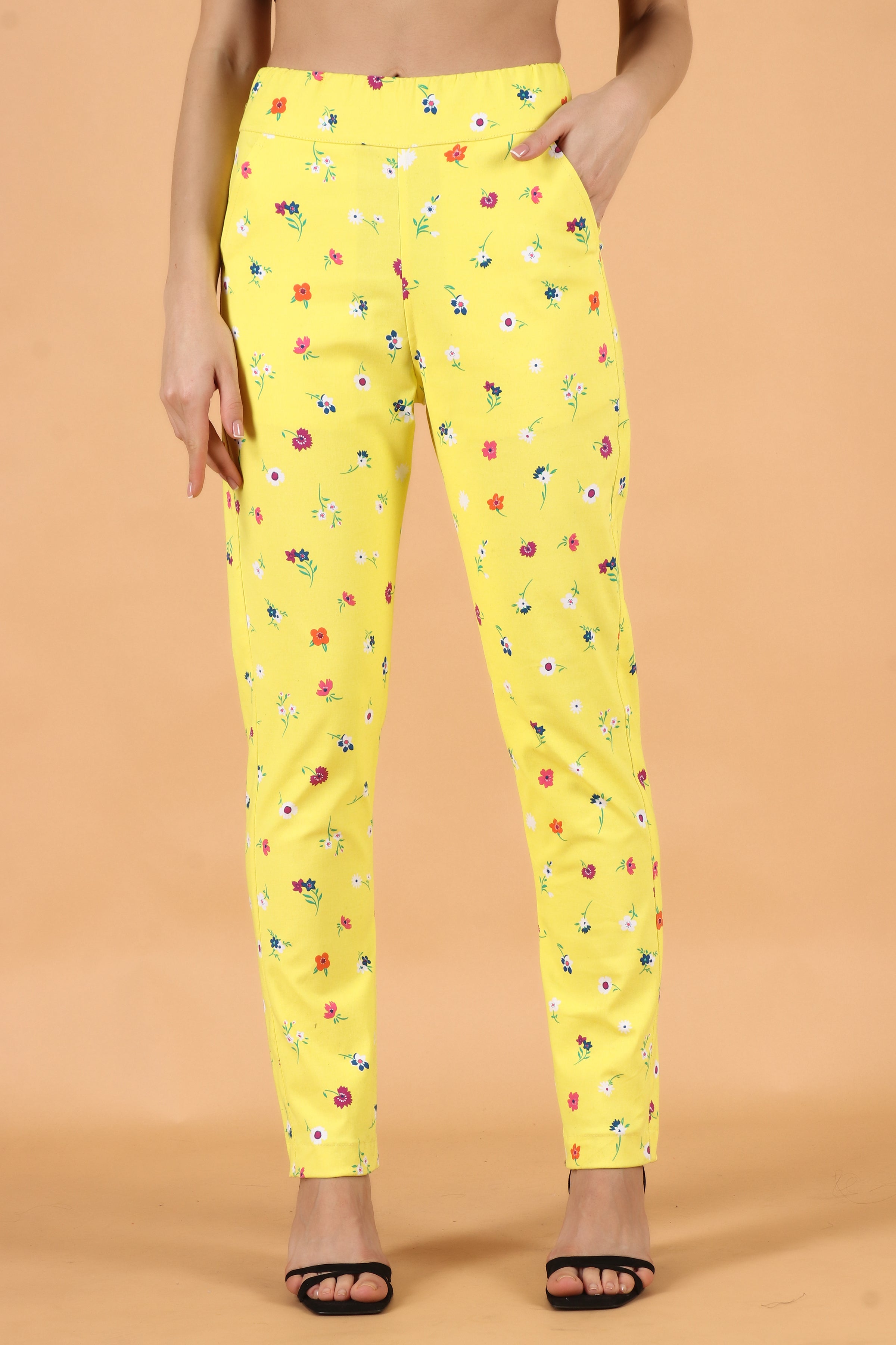 Women Pure Cotton Multicolored Printed Lounge Pants