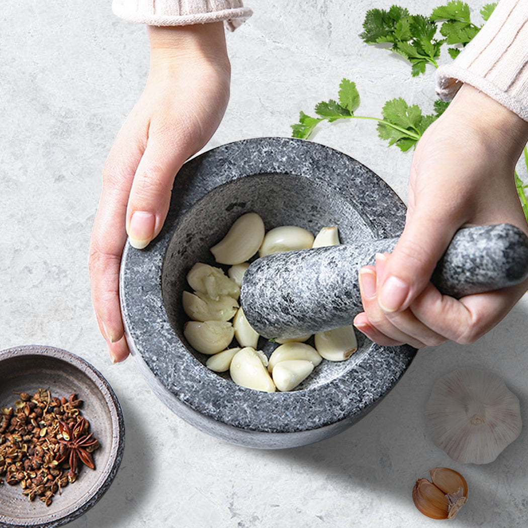 Solid Stone Food Preparation Unpolished Granite Spice Herb Grinder Kitchen Tools