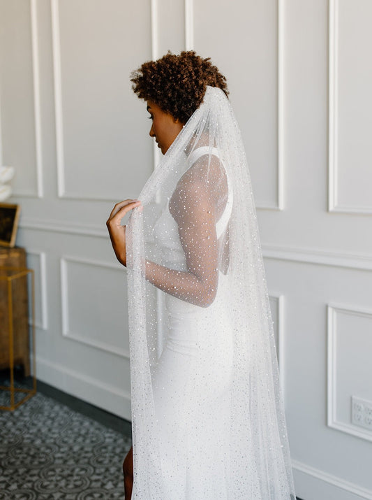 Extra Wide Pearl Veil – Tailoredtulle